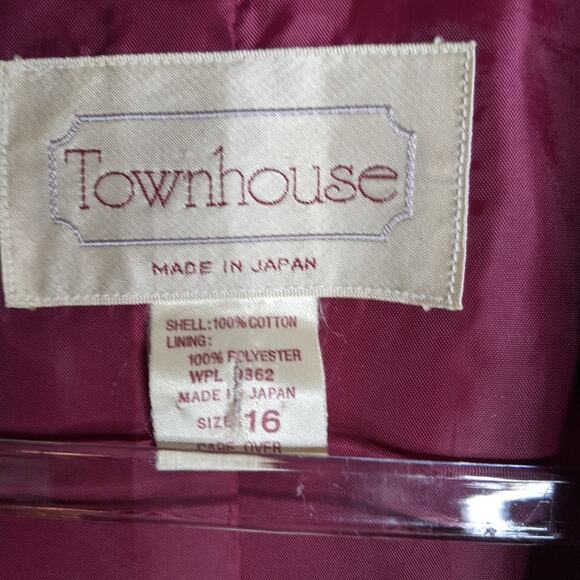 Vintage 80's Townhouse Corduroy Blazer Unstructured One Button Raspberry Pink - Picture 7 of 10